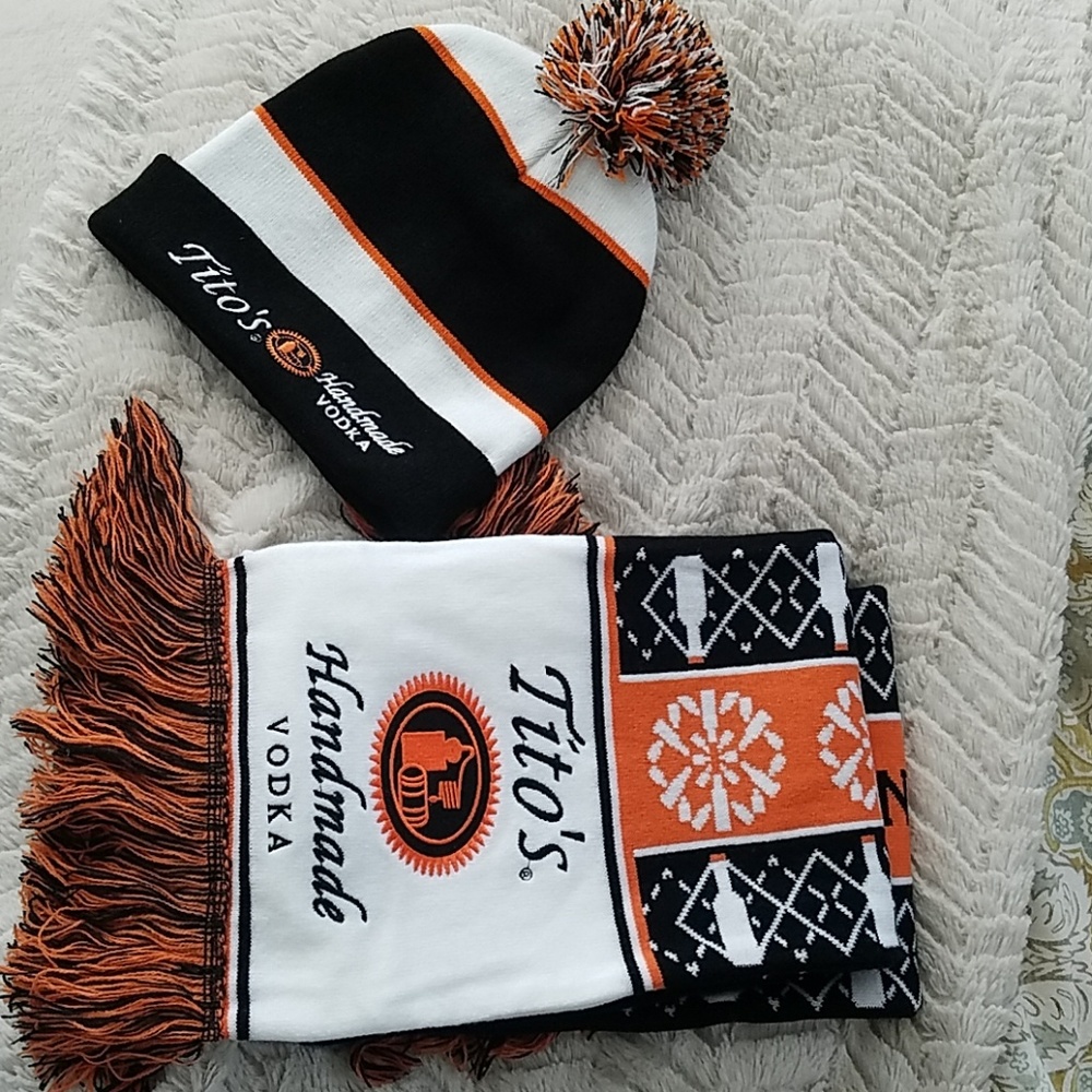 Tito's Vodka hat and scarf